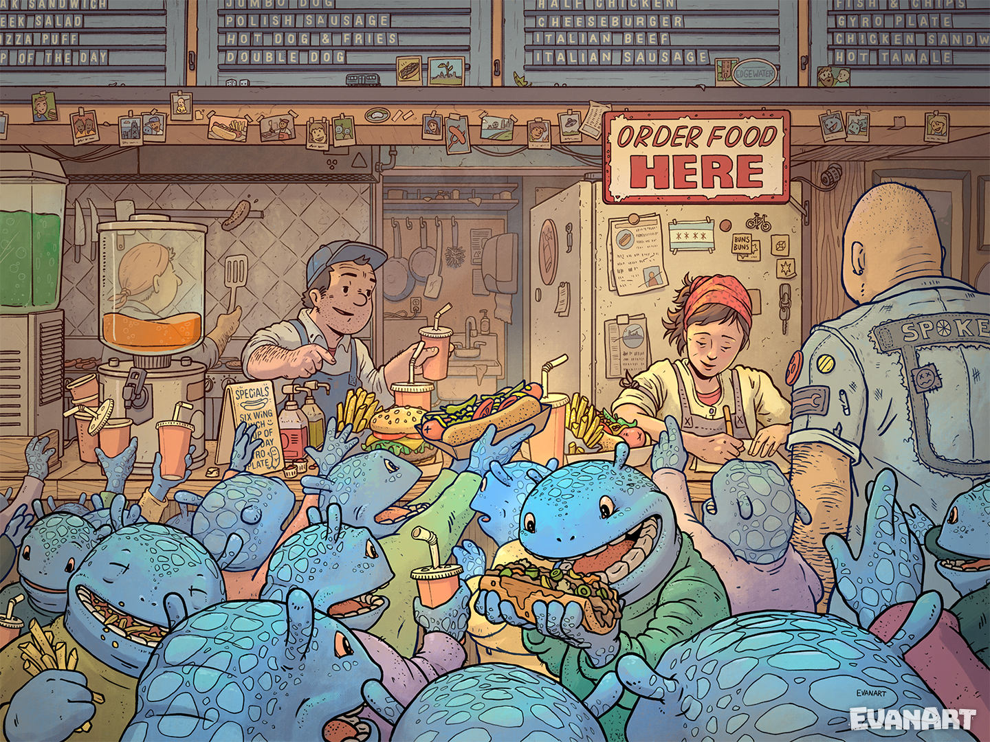 Lunch Rush by EvanArt